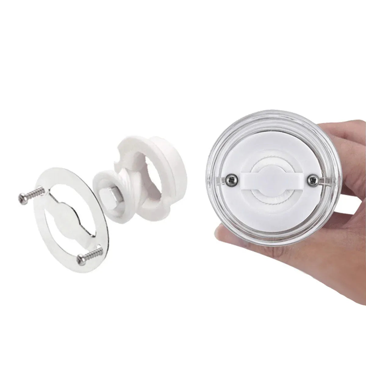 Transparent Manual Spice Grinder Bottle Multi Purpose Seasoning Dispenser - 6inch