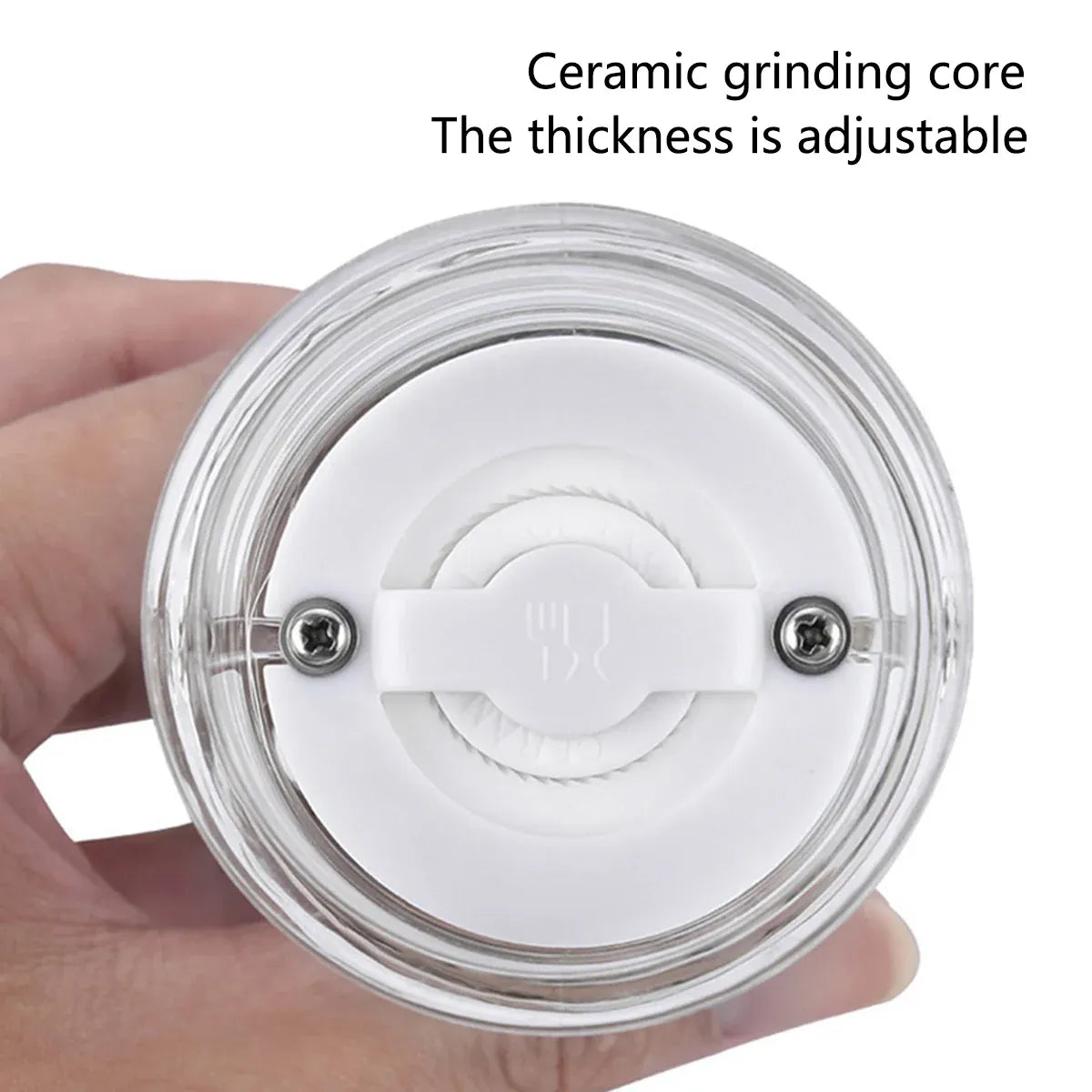 Transparent Manual Spice Grinder Bottle Multi Purpose Seasoning Dispenser - 6inch