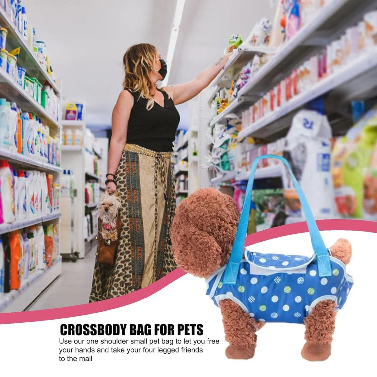Pet Portable Travel Backpack Dog Four-Legged Carrier Crossbody Bag Durable - S