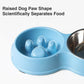 Dog Slow Feeder Double Bowl Pet Food and Water Dish - Green