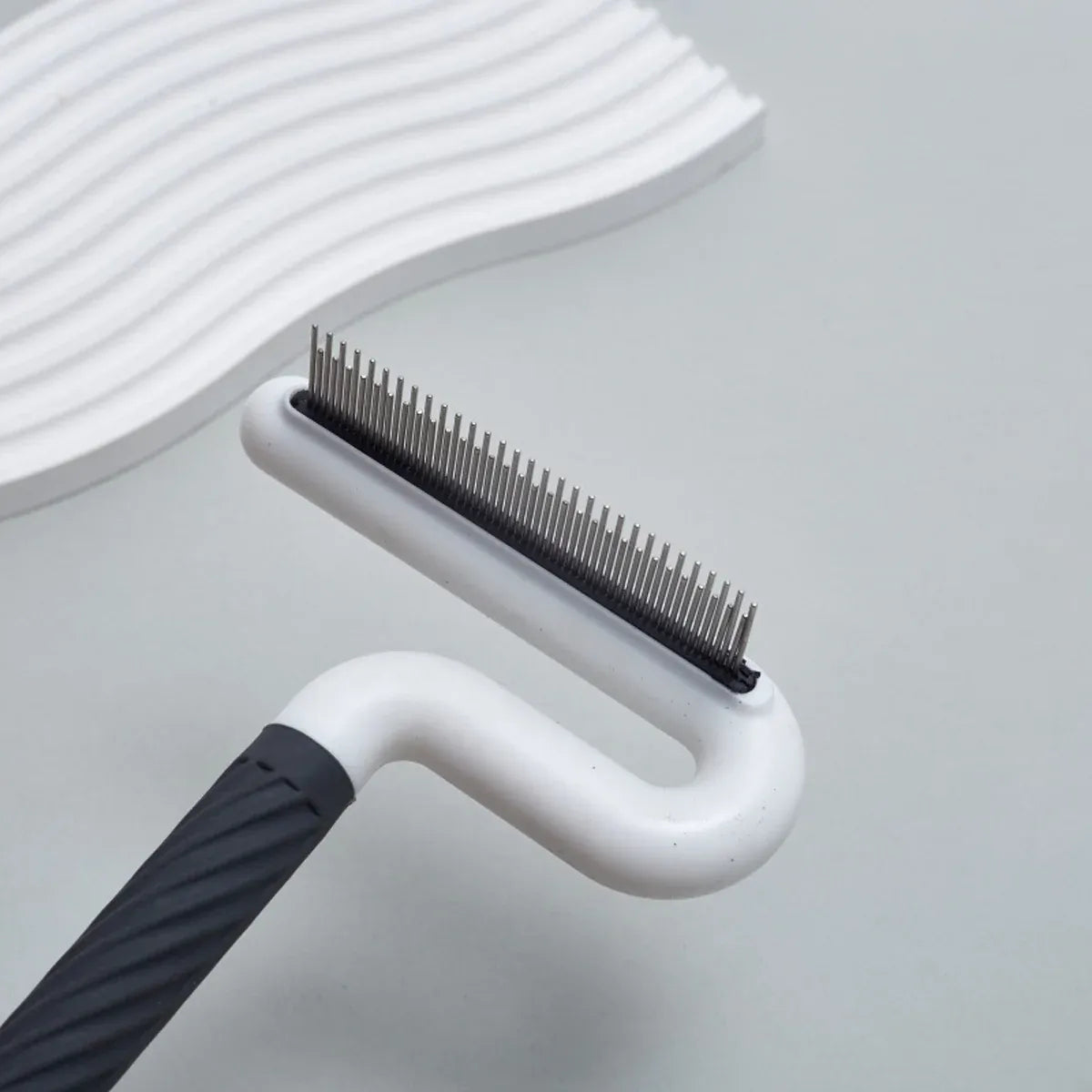 T Type Pet Grooming Rake Comb Stainless Steel for Dogs Cats Hair Length Control - Green