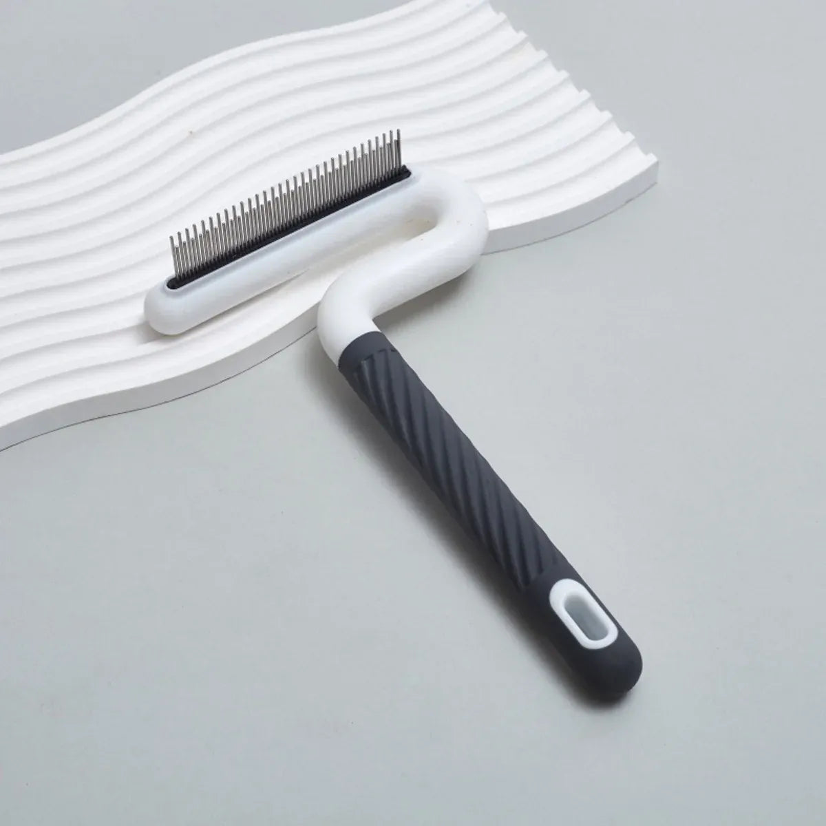 T Type Pet Grooming Rake Comb Stainless Steel for Dogs Cats Hair Length Control - Green