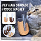 Pet Hair Memorial Box Fridge Magnet Keepsake Whisker Collector Storage Case - Black walnut
