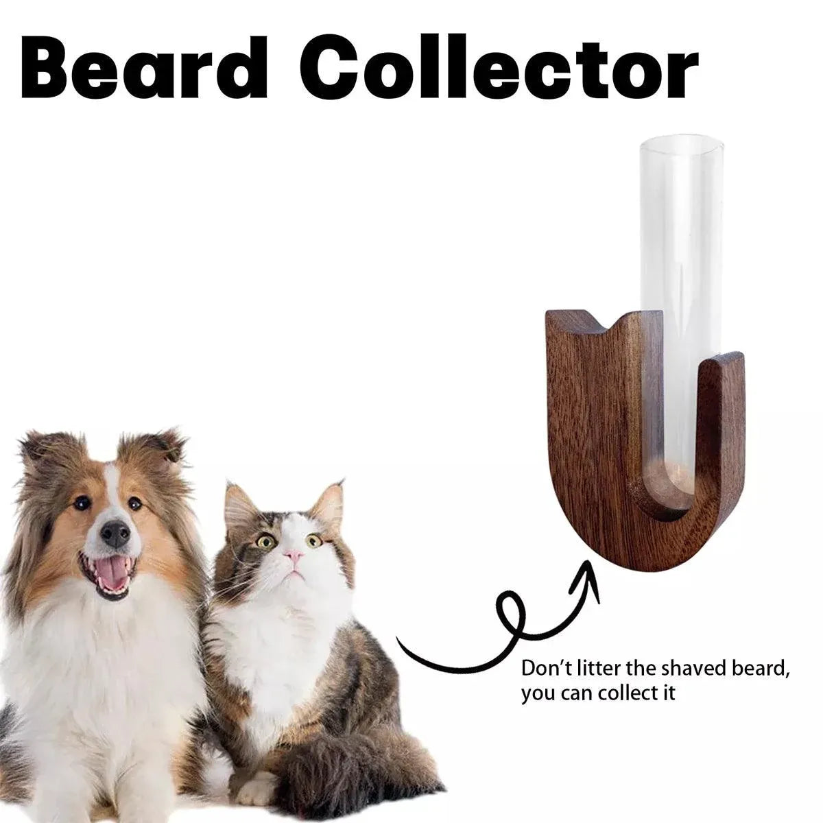Pet Hair Memorial Box Fridge Magnet Keepsake Whisker Collector Storage Case - Black walnut