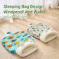 Semi Enclosed Warm Cat Sleeping Bag Comfortable Soft Fleece Pet Bed Easy Clean - Avocado