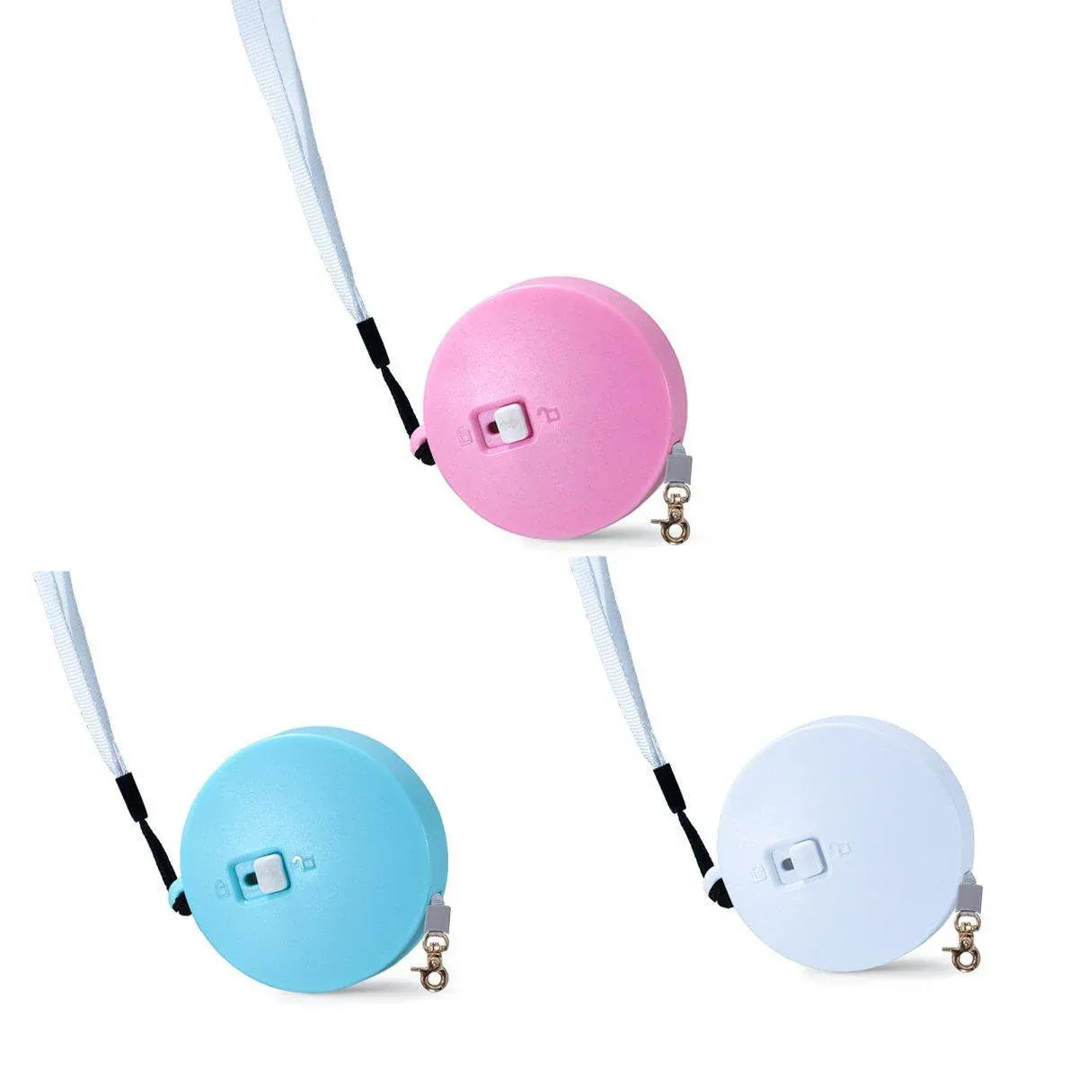 2M Outdoor Mini Retractable Leash Traction Rope Cats Dogs Durable - White