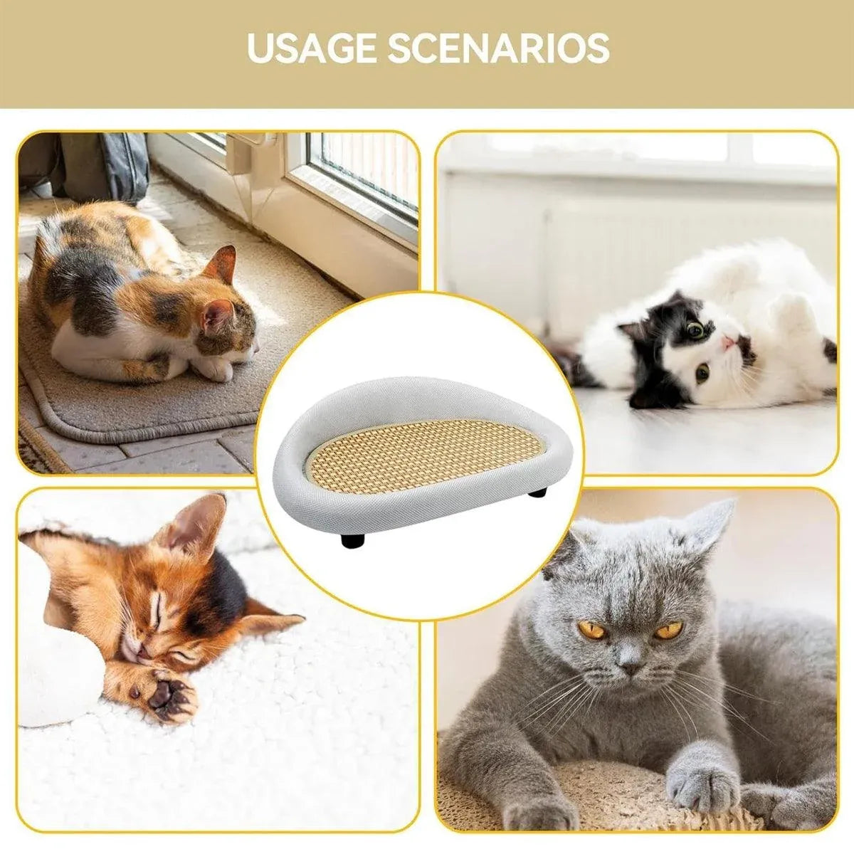 Large Cat Scratching Board Sofa Scratch Resistant Nest for Cats and Kittens - Grey