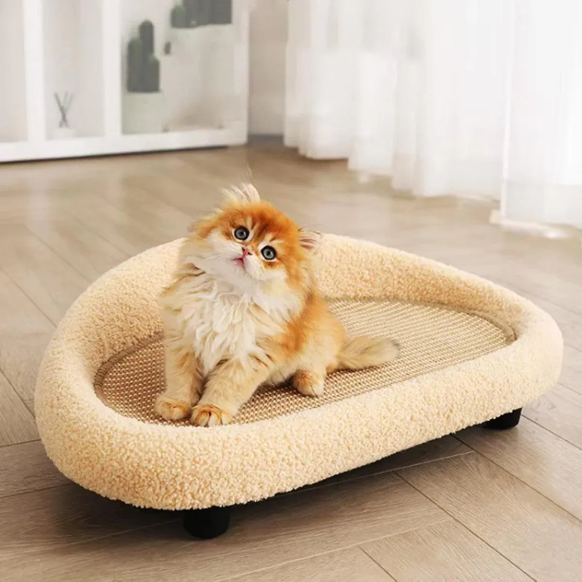 Large Cat Scratching Board Sofa Scratch Resistant Nest for Cats and Kittens - Grey