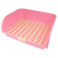 Large Rabbit Litter Box Drawer Corner Toilet for Chinchillas Hamsters Small Pets - Pink