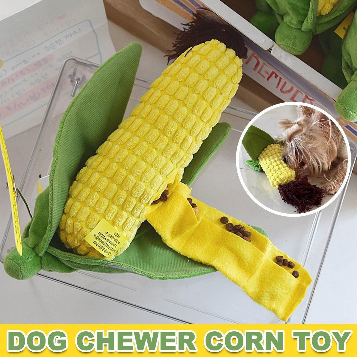 Simulation Corn Dog Chew Toy for Pets Durable Slow Feeder Toy for Dog Boredom