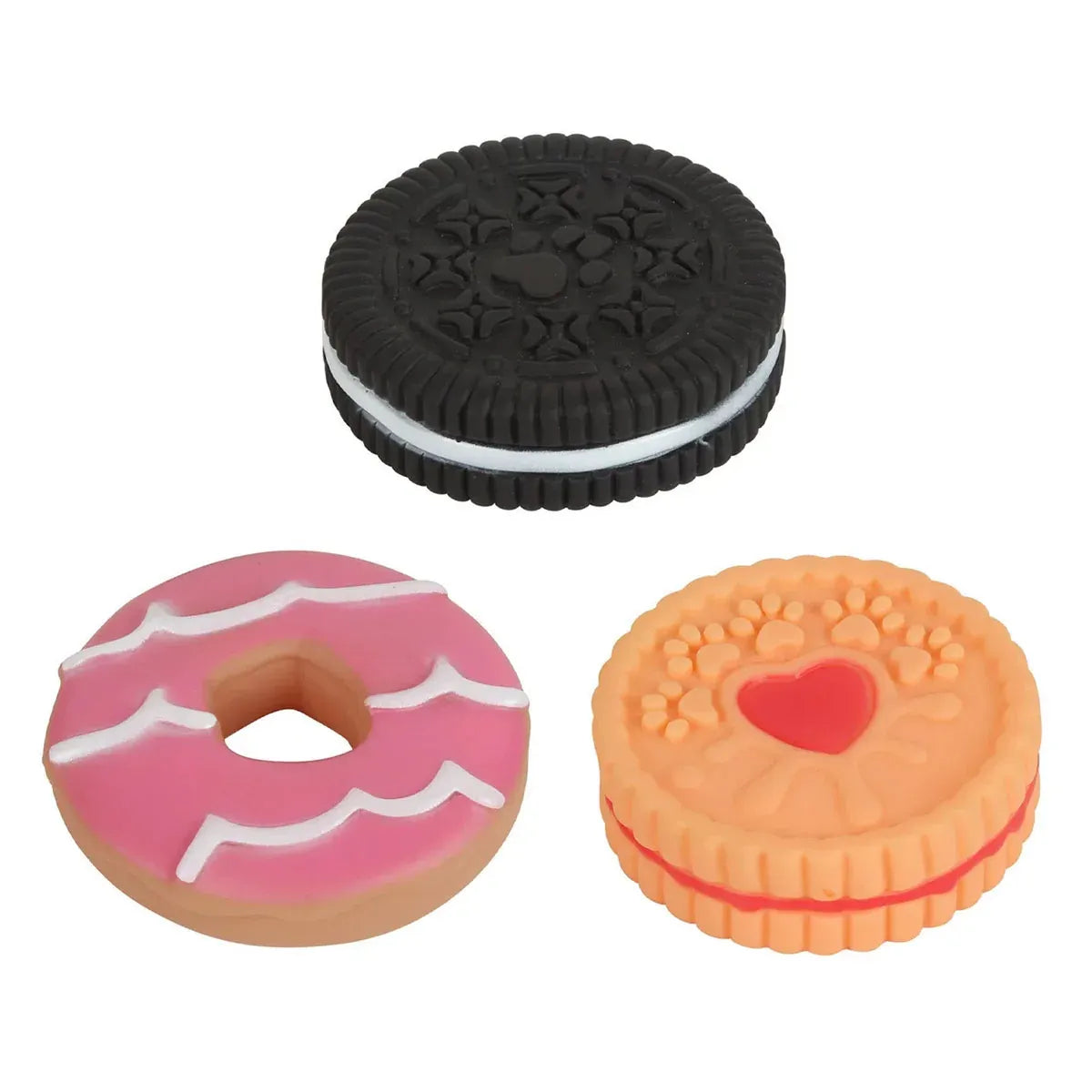 Dog Teeth Grinding Toy Round Cake Shape Dog Chew Biting Toy Fun Interactive - Pink