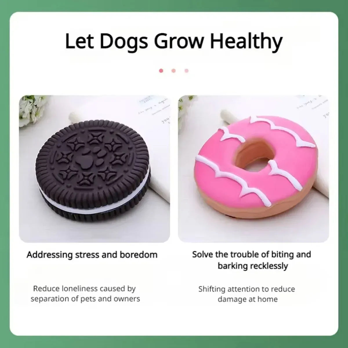 Dog Teeth Grinding Toy Round Cake Shape Dog Chew Biting Toy Fun Interactive - Pink