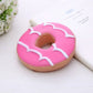 Dog Teeth Grinding Toy Round Cake Shape Dog Chew Biting Toy Fun Interactive - Pink