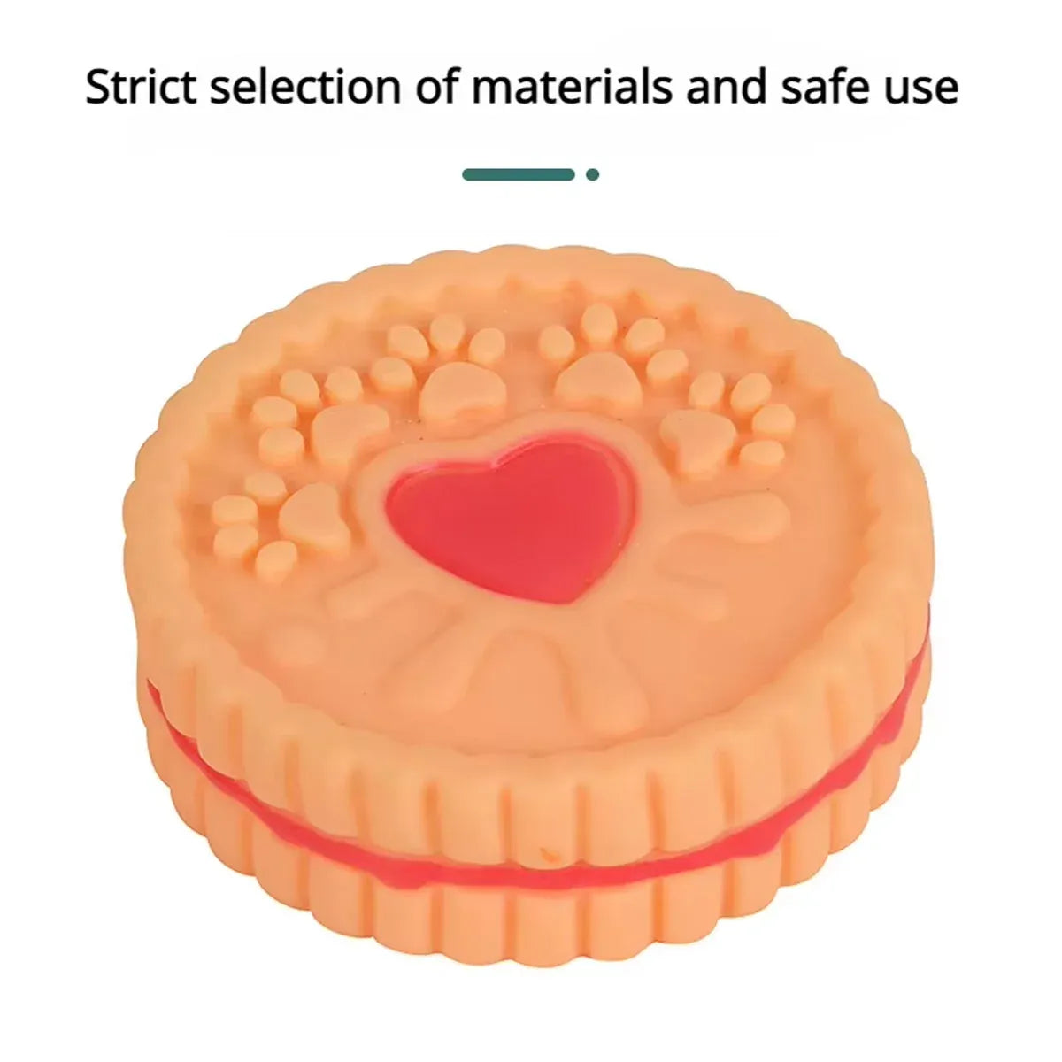 Dog Teeth Grinding Toy Round Cake Shape Dog Chew Biting Toy Fun Interactive - Pink