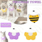 Pet Bandana Bib for Cats and Dogs Triangle Saliva Scarf for Decoration or Daily Use - Yellow Flower