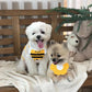 Pet Bandana Bib for Cats and Dogs Triangle Saliva Scarf for Decoration or Daily Use - Yellow Flower
