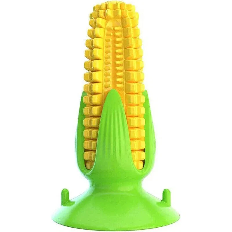 Dog Corn Chew Toy with Suction Base for Teeth Cleaning and Molar Training