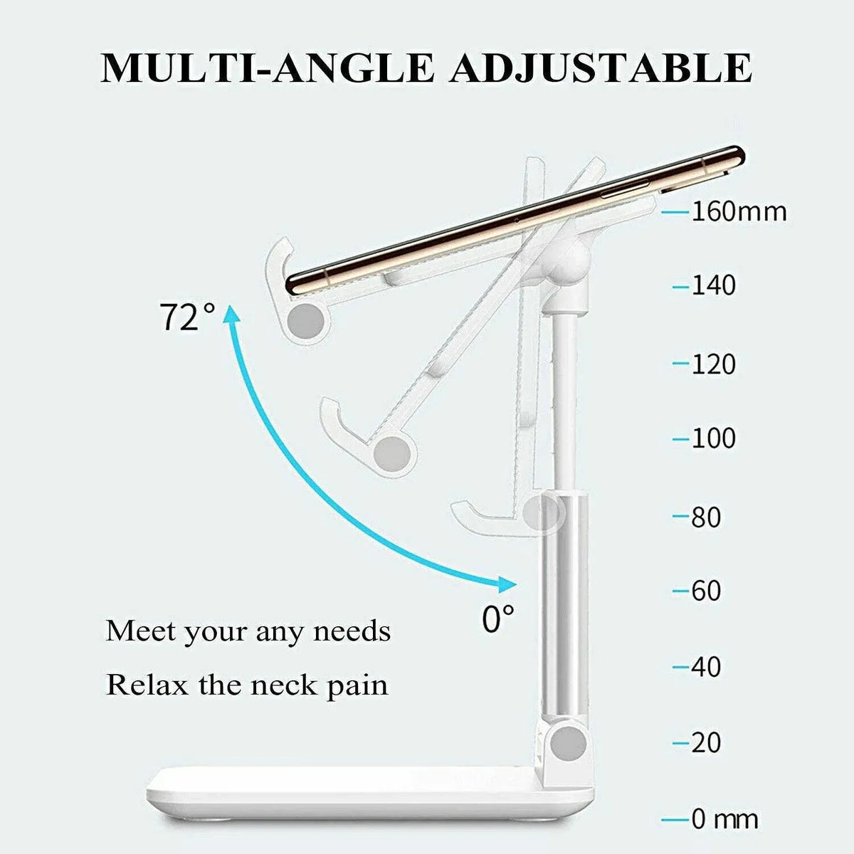 Foldable Adjustable Universal Desk Stand Holder For Mobile Phone Tablet Portable - Green