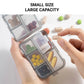 Small Pill Case Vitamin Holder Container 6/10Compartments Double Layer Holder - Red-2PCS
