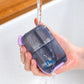 Small Pill Case Vitamin Holder Container 6/10Compartments Double Layer Holder - Red-2PCS
