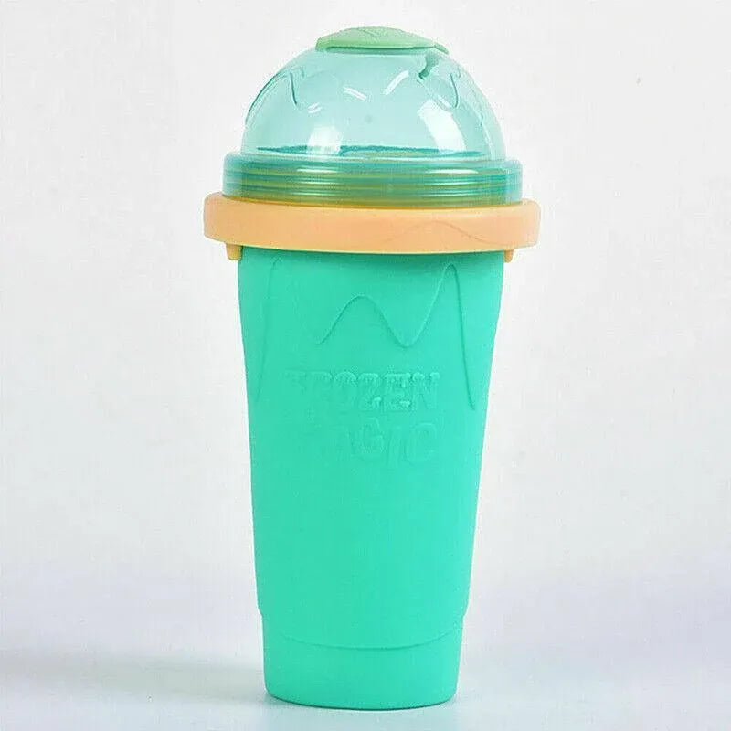 Slushie Maker Cup Quick Freeze Magic Squeeze Cup Milkshake Cup Ice Cream Maker - Blue