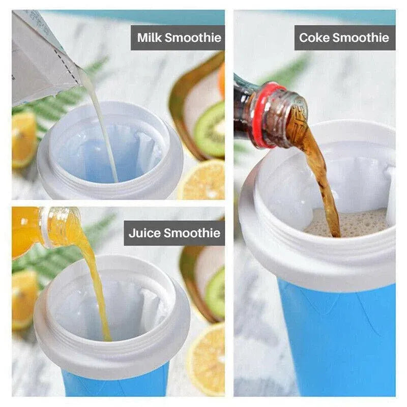 Slushie Maker Cup Quick Freeze Magic Squeeze Cup Milkshake Cup Ice Cream Maker - Green