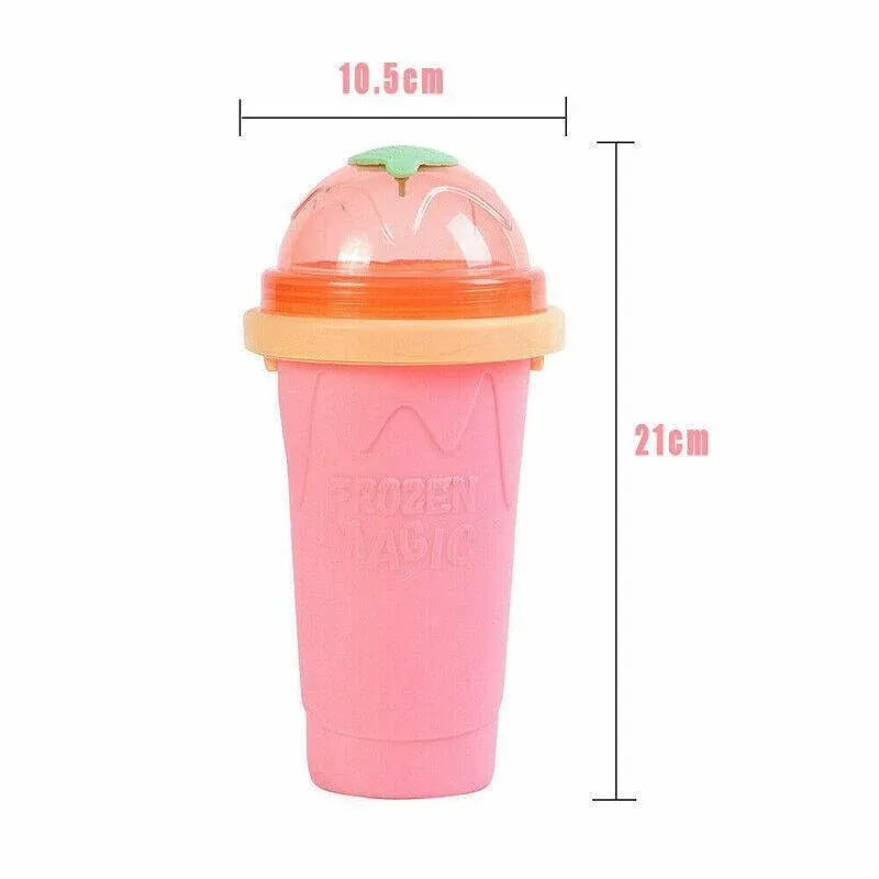 Slushie Maker Cup Quick Freeze Magic Squeeze Cup Milkshake Cup Ice Cream Maker - Green