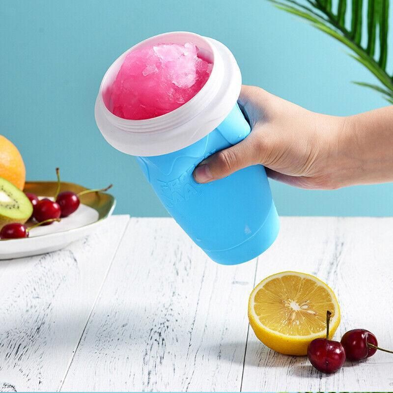 Slushie Maker Cup Quick Freeze Magic Squeeze Cup Milkshake Cup Ice Cream Maker - Green