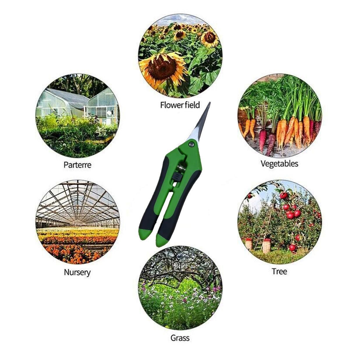 2Pcs Pruning Shears Plant Scissors Trim Trees Snips Branch Garden Secateurs Tool