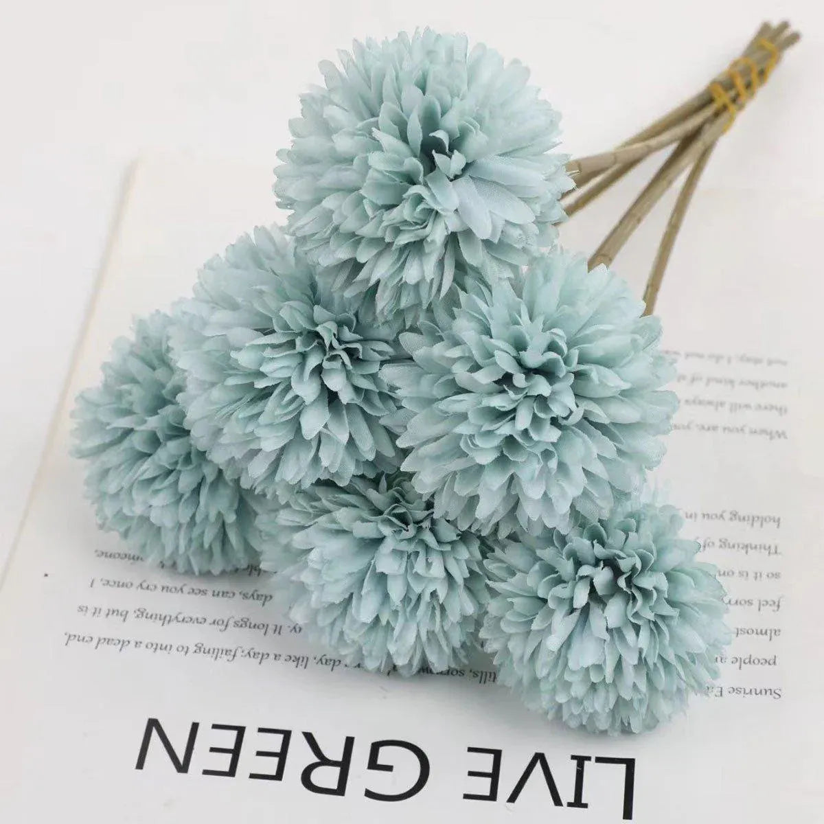 12pcs Artificial Dandelion Fake Flower Simulation Arrangement Desktop Decoration - Pink