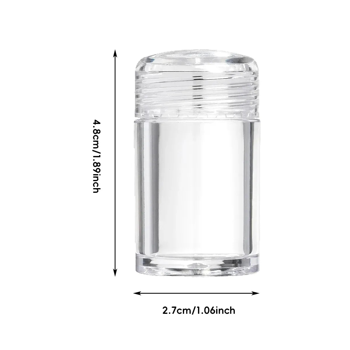 10Pcs Clear Powder Jar with Lid Airtight Refillable Cosmetic Storage Jar - Black