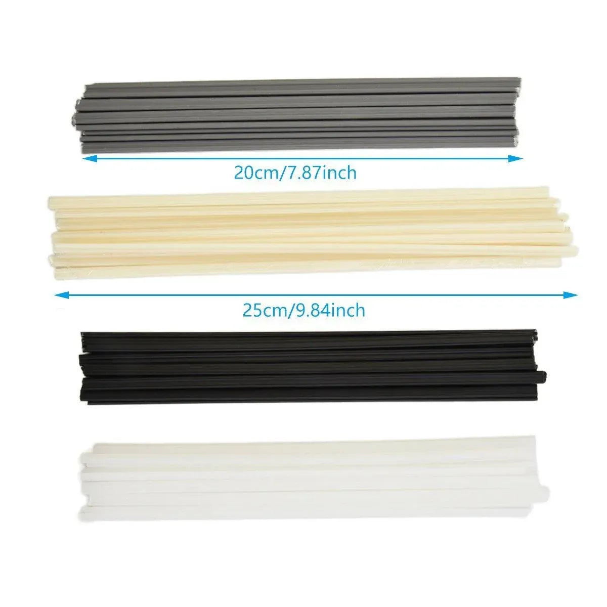Bumper Plastic Welding Rod Torch 50CM/25CM Assorted Colours and Materials - White - PP 25cm