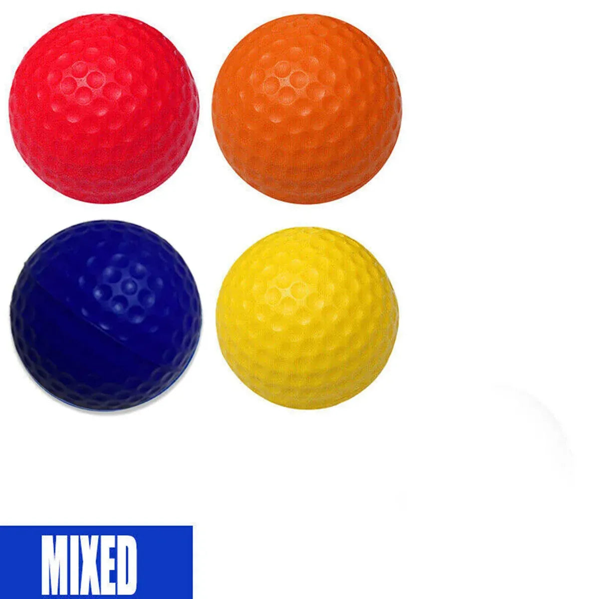 Indoor Outdoor Golf Training Foam Balls 12 Pack PU Soft Practice Accessories - Blue