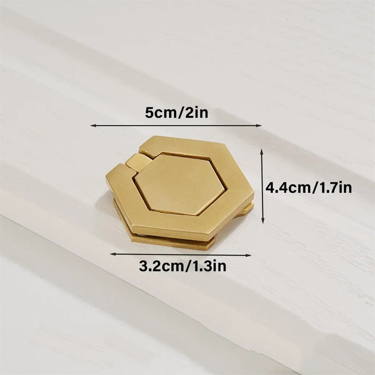 Modern Cabinet Door Handle Single Hole 6 Sided Pull Handle for Drawer Closet