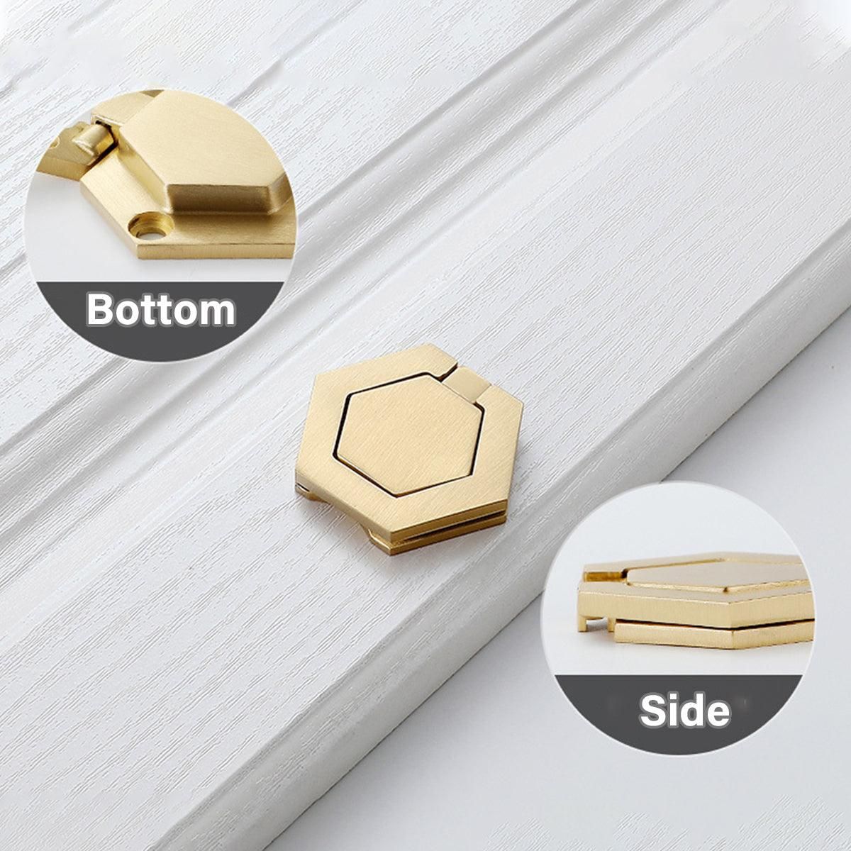 Modern Cabinet Door Handle Single Hole 6 Sided Pull Handle for Drawer Closet