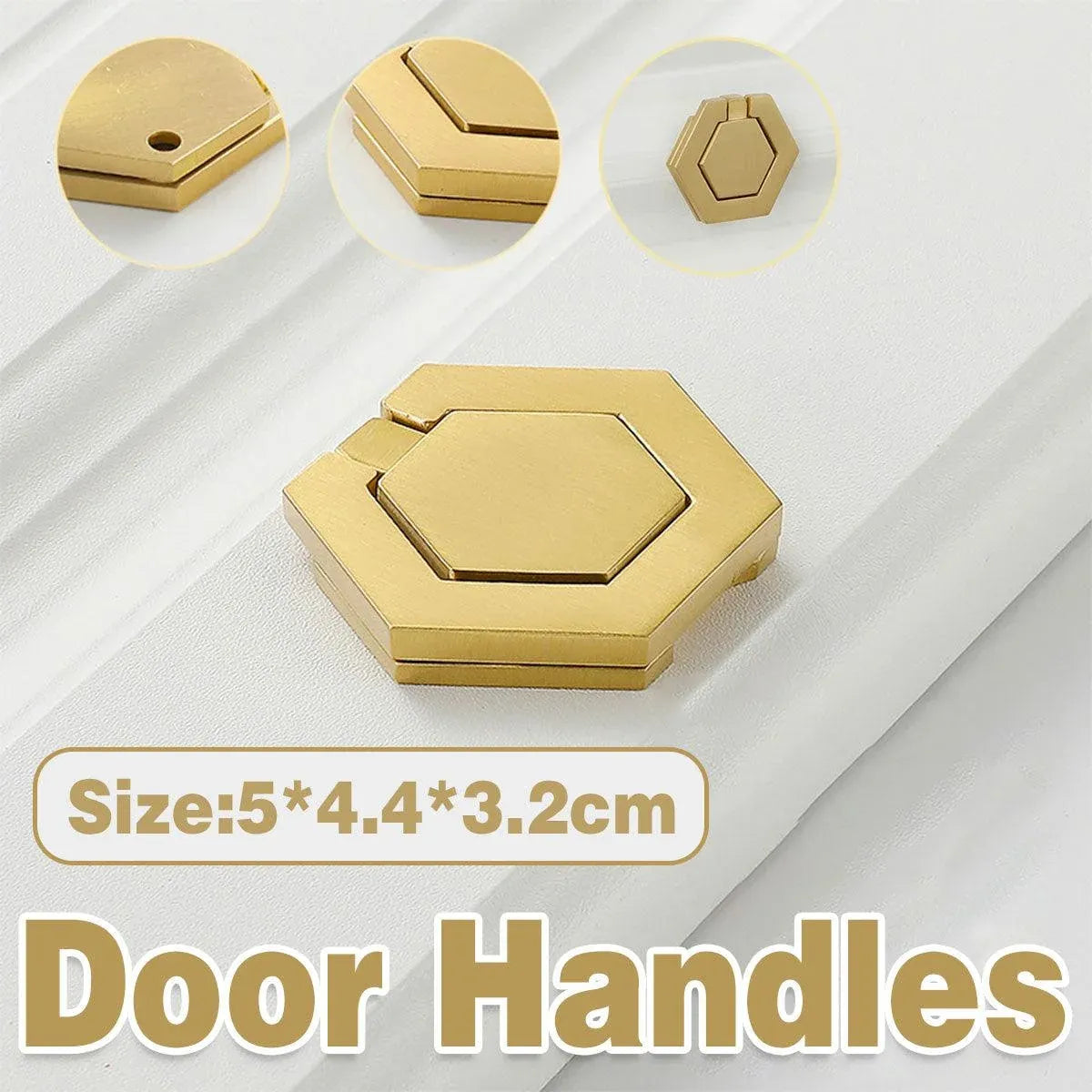 Modern Cabinet Door Handle Single Hole 6 Sided Pull Handle for Drawer Closet
