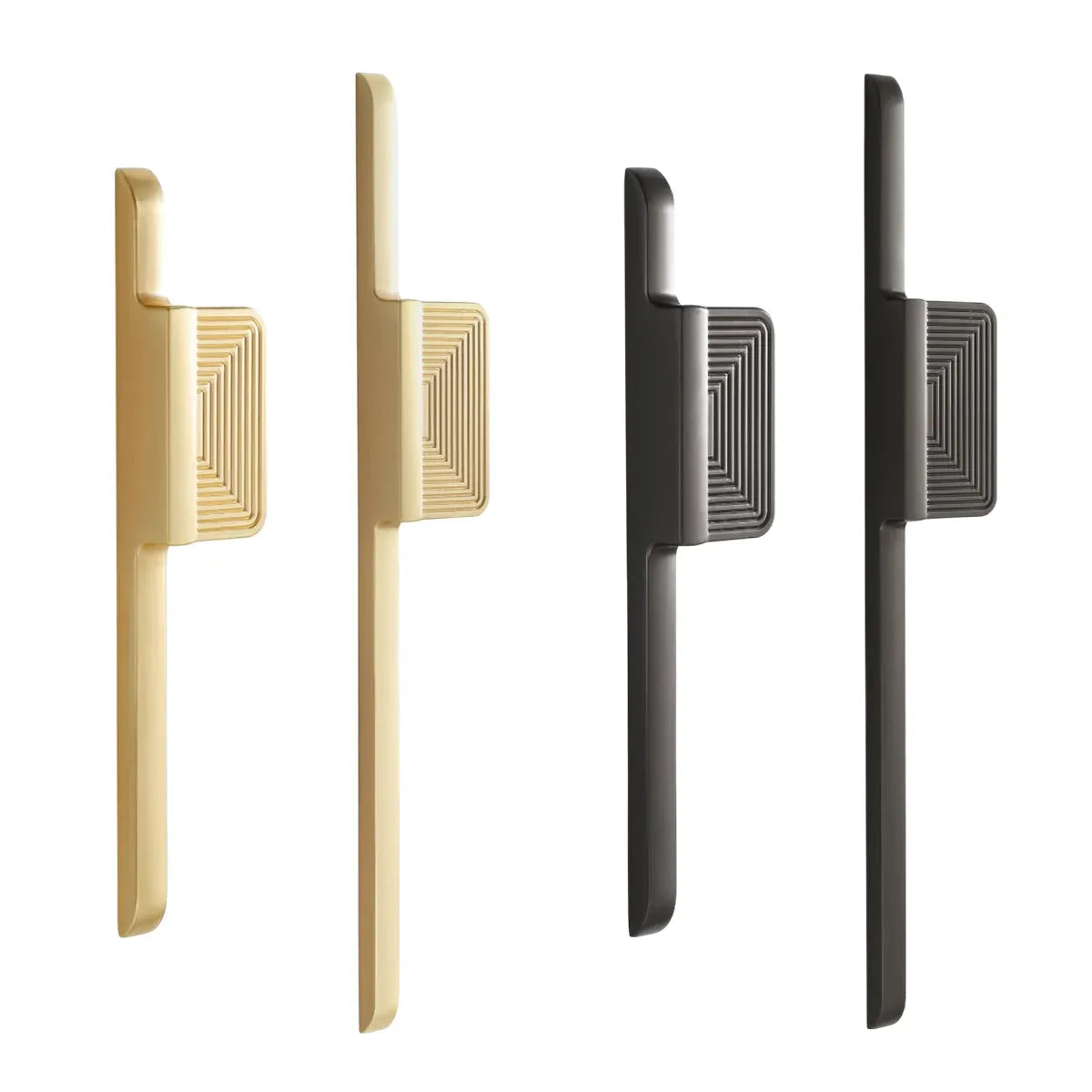 Modern Wardrobe Cabinet Handles Simple Door Pull Handles Home Furniture Hardware - Copper-S