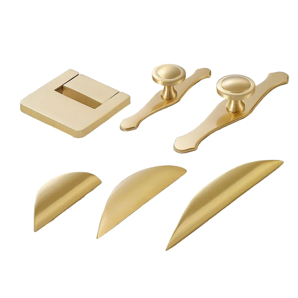 Chinese Cabinet Door Handle Pure Copper Pull Drawer Hand Handle Furniture - Handle Type