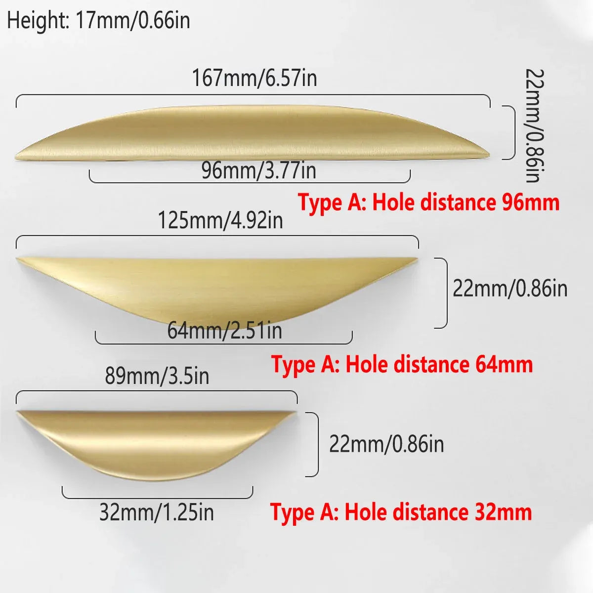 Chinese Cabinet Door Handle Pure Copper Pull Drawer Hand Handle Furniture - Handle Type