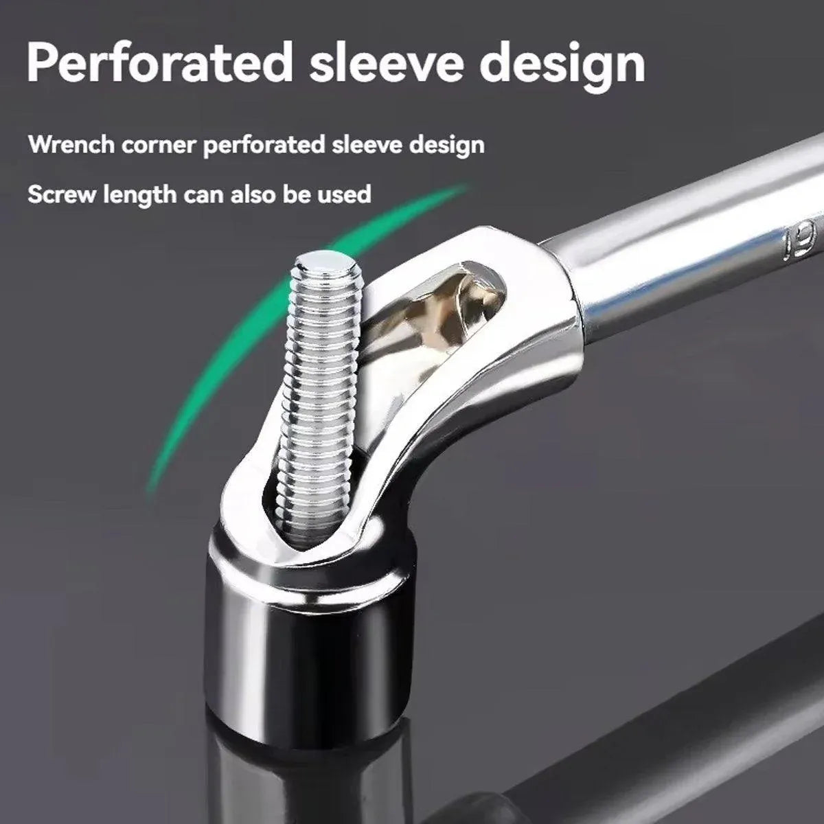 6-23mm L Shaped Socket Wrench Elbow Multi Size Hardware Repair Tool Set - 16mm