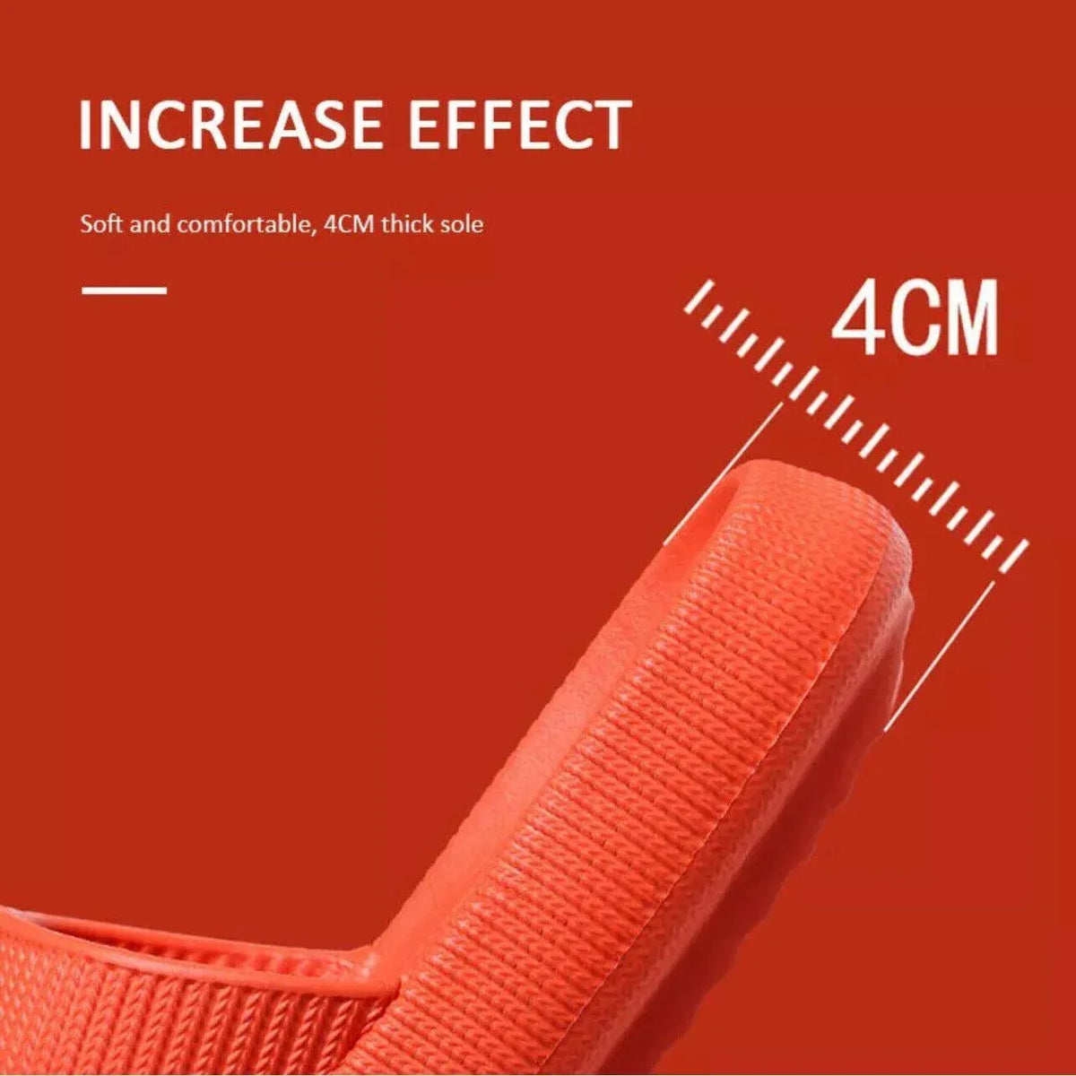 Ultra-Soft Pillow Slides EVA Slippers for Indoor Outdoor Use – Thick Anti-Slip Sole - Yellow 40-41