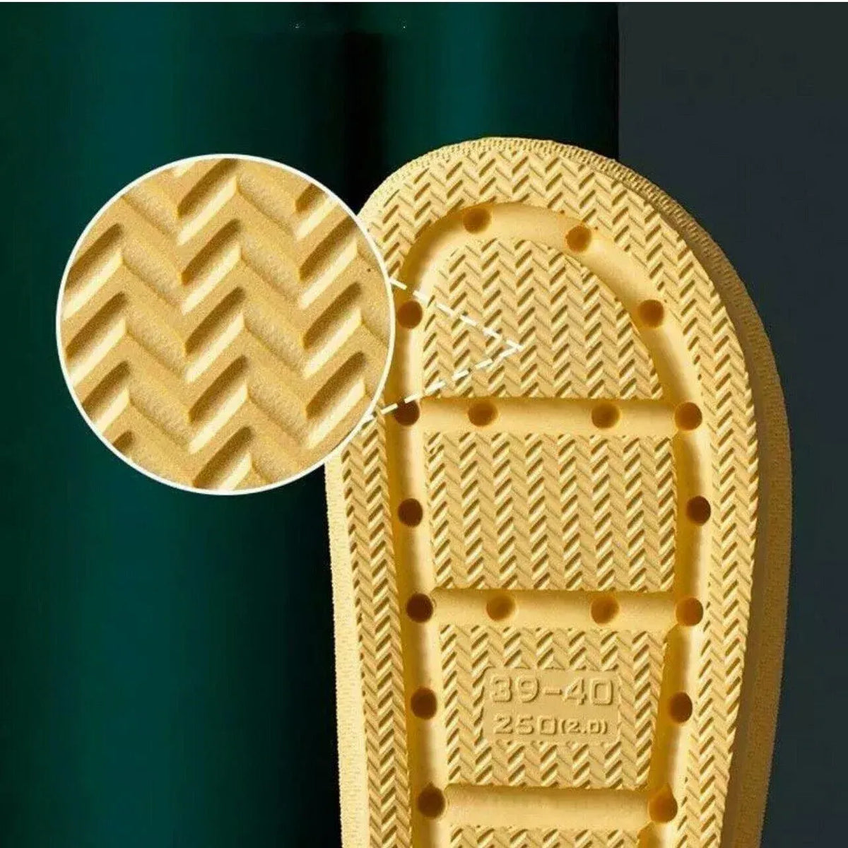Ultra-Soft Pillow Slides EVA Slippers for Indoor Outdoor Use – Thick Anti-Slip Sole - Yellow 40-41