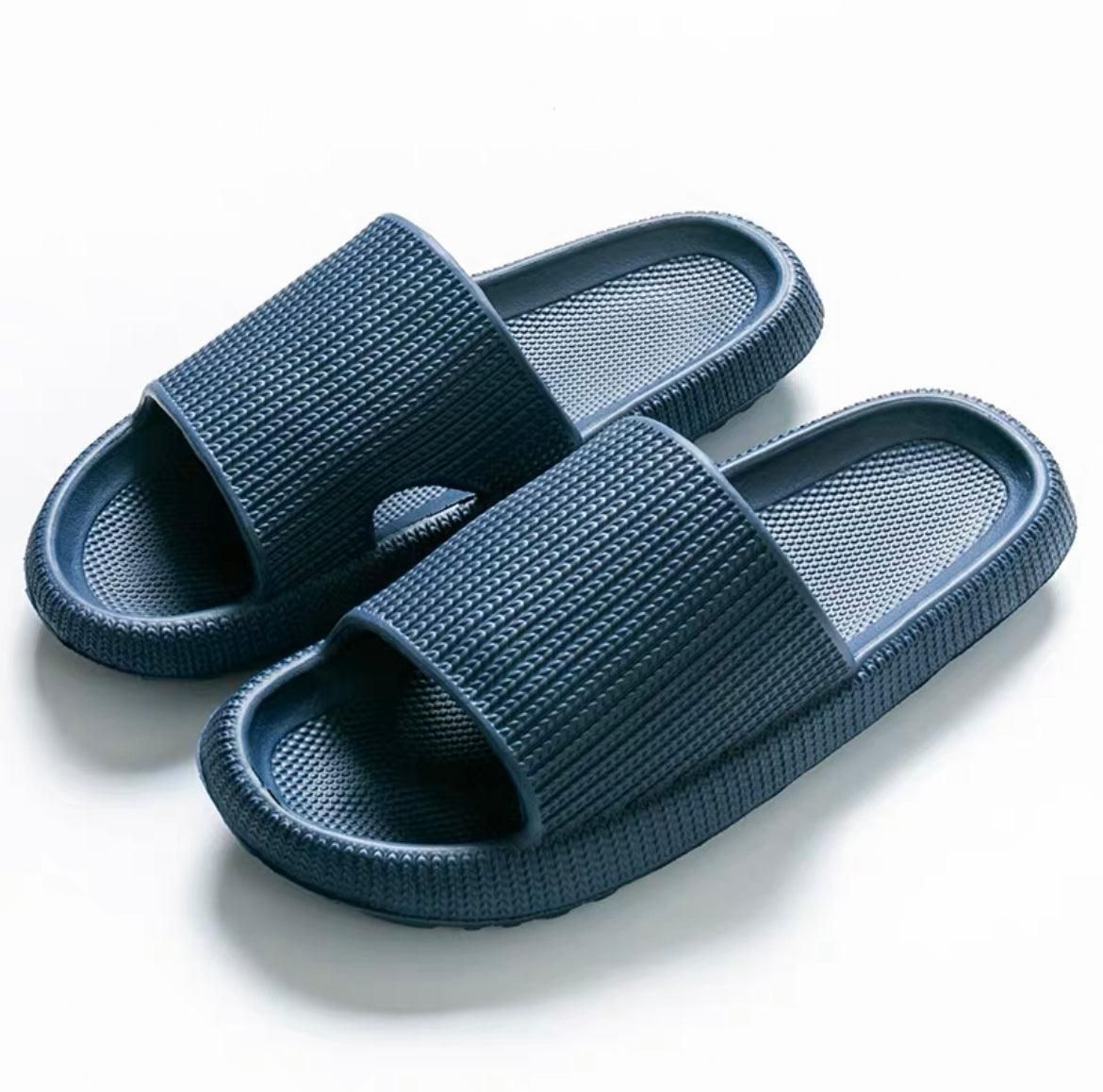 Ultra-Soft Pillow Slides EVA Slippers for Indoor Outdoor Use – Thick Anti-Slip Sole - Yellow 40-41