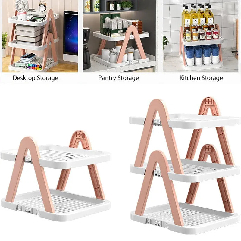 2/3 Tier Removable Shoe Rack Folding Storage Shelf Simple Space Saving Organizer - 2Tier-Blue