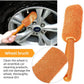 9PCS Car Cleaning Kit Microfiber Towel Wax Sponge Wheel Brush Gloves Set Use - Orange