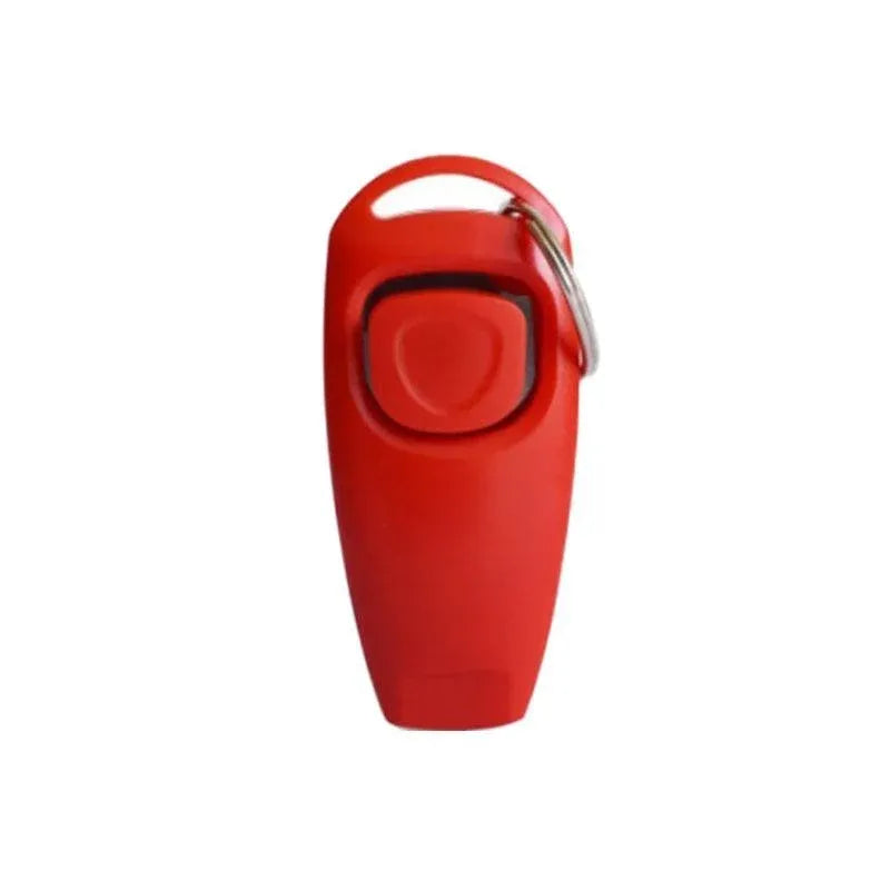 Dog Whistle and Clicker Set for Training Stop Barking Obedience Tool Combo - Red