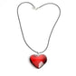 Red Heart Crystal Glass Pendant Necklace for Women 43mm