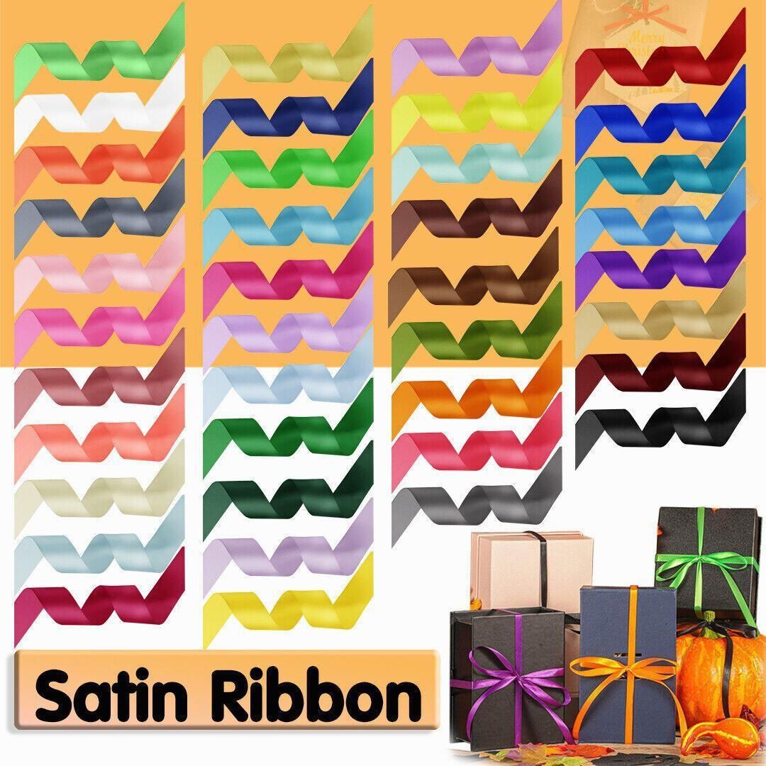 10mm Width Satin Hair Ribbon Wedding Party Decoration Gift Banquet 5m - Light Blonde