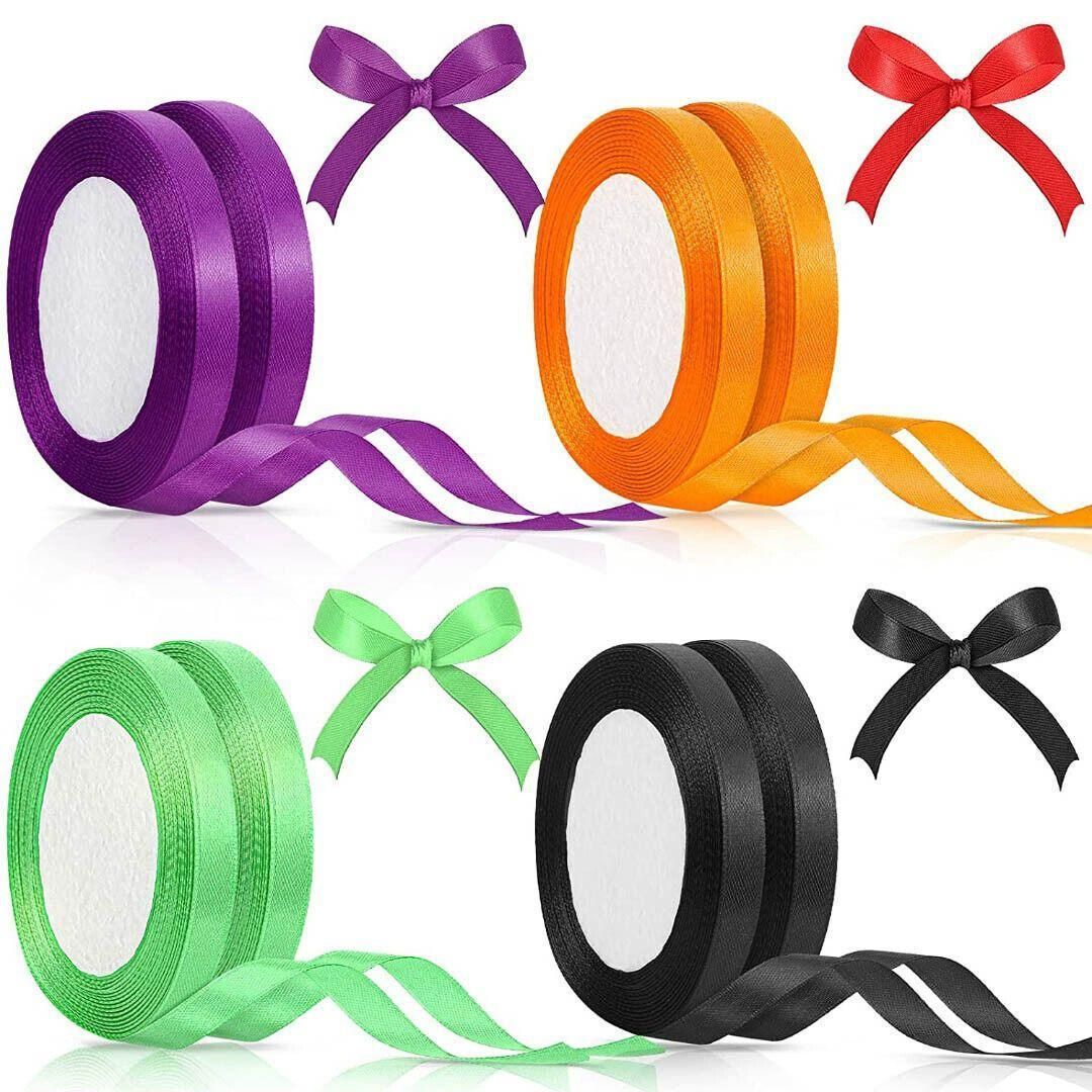 10mm Width Satin Hair Ribbon Wedding Party Decoration Gift Banquet 5m - Light Blonde