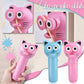 Interactive Rope Launcher Cat Toy for Play and Exercise Pet Teaser Toy for Cats - Pink